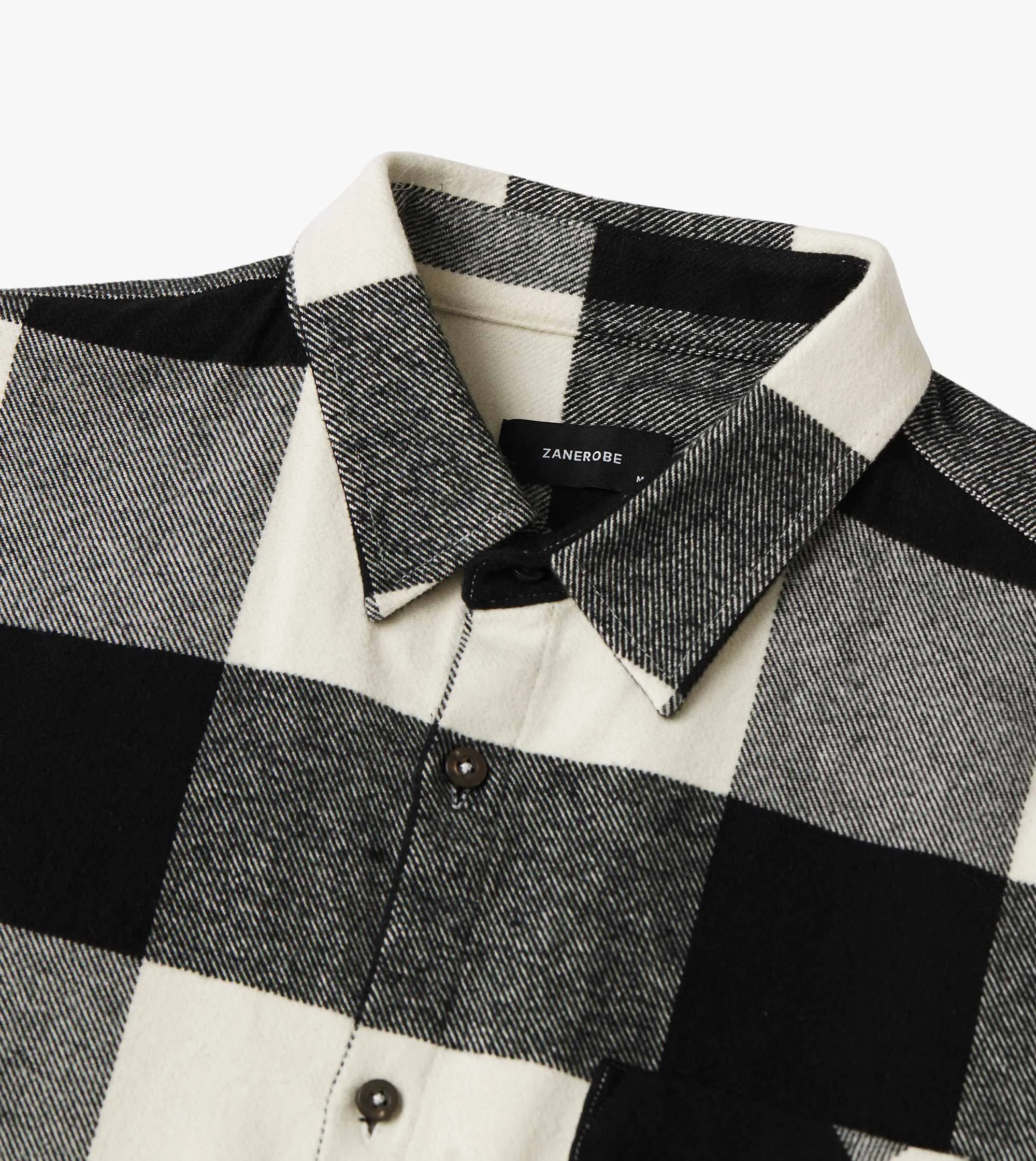 Raw OS Flannel Shirt Black/Vintage White