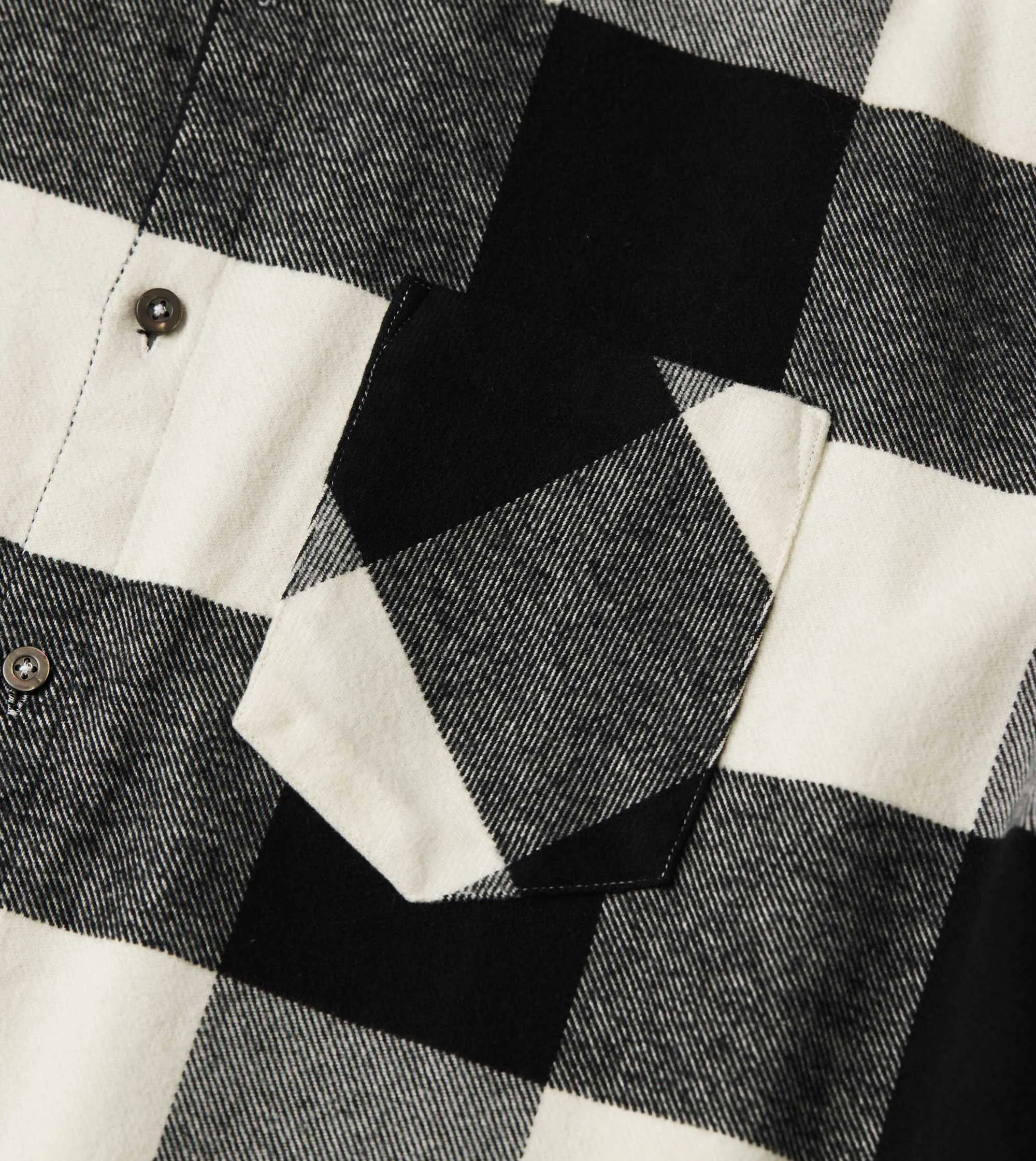 Raw OS Flannel Shirt Black/Vintage White