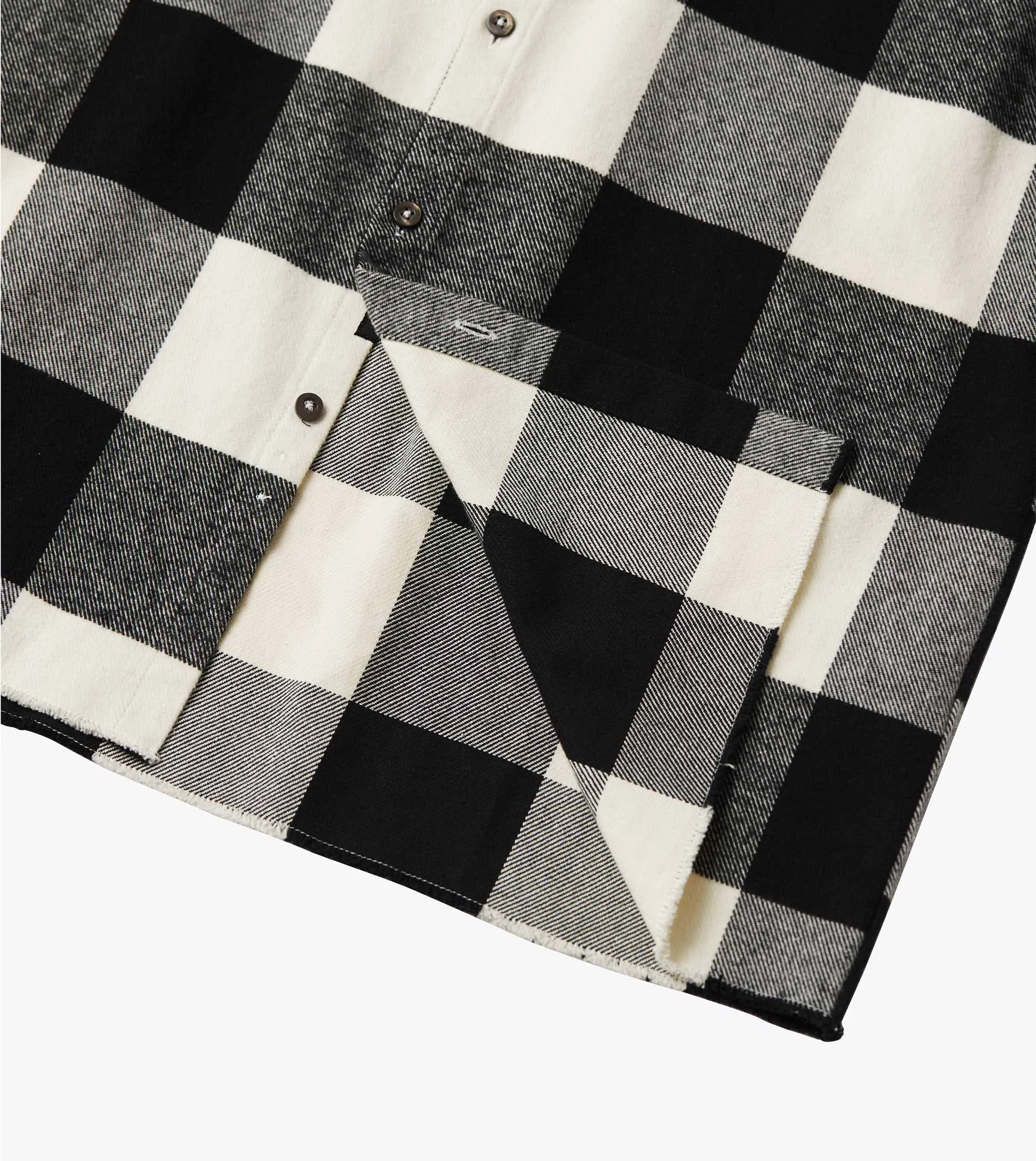 Raw OS Flannel Shirt Black/Vintage White