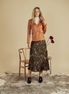 Satin Blazer-Bronze