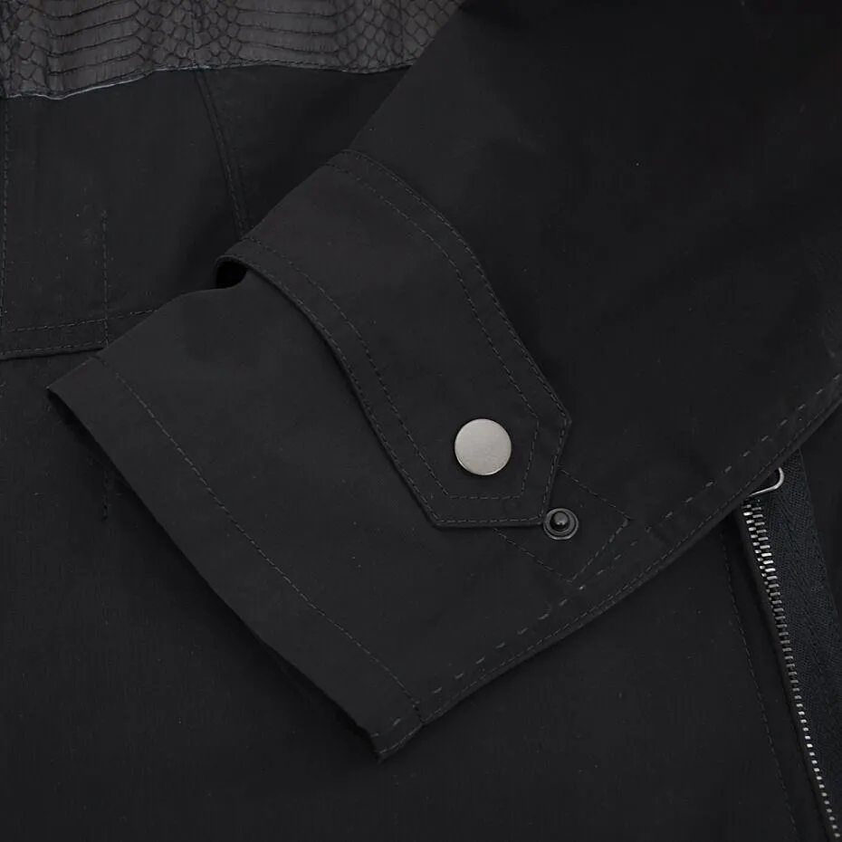 Snakeskin Panel Lightweight Mesh Jacket