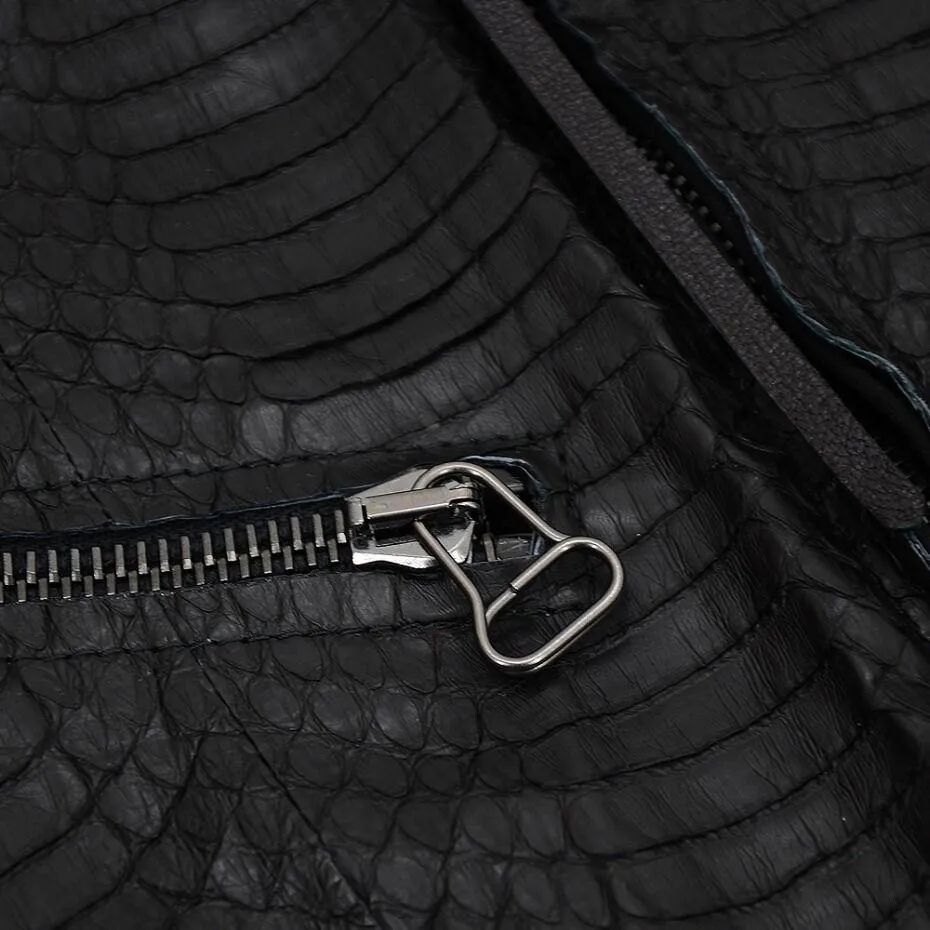 Snakeskin Panel Lightweight Mesh Jacket