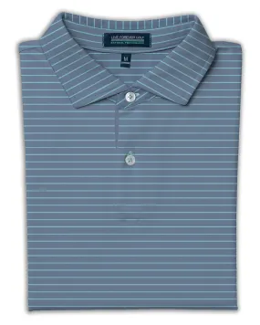 Soft Landing Natural Performance Polo - Inlet Blue Stripe