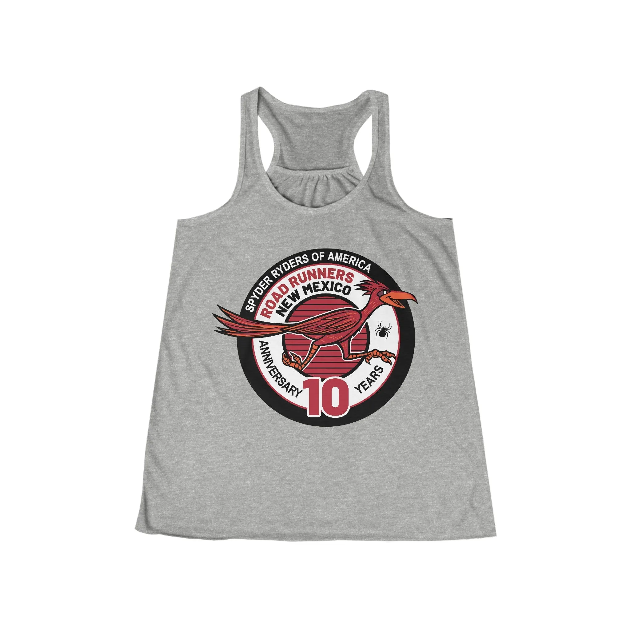 Spyder Riders Of America (10 Year Anniversary) [Road Runners] | Women's Flowy Racerback Tank