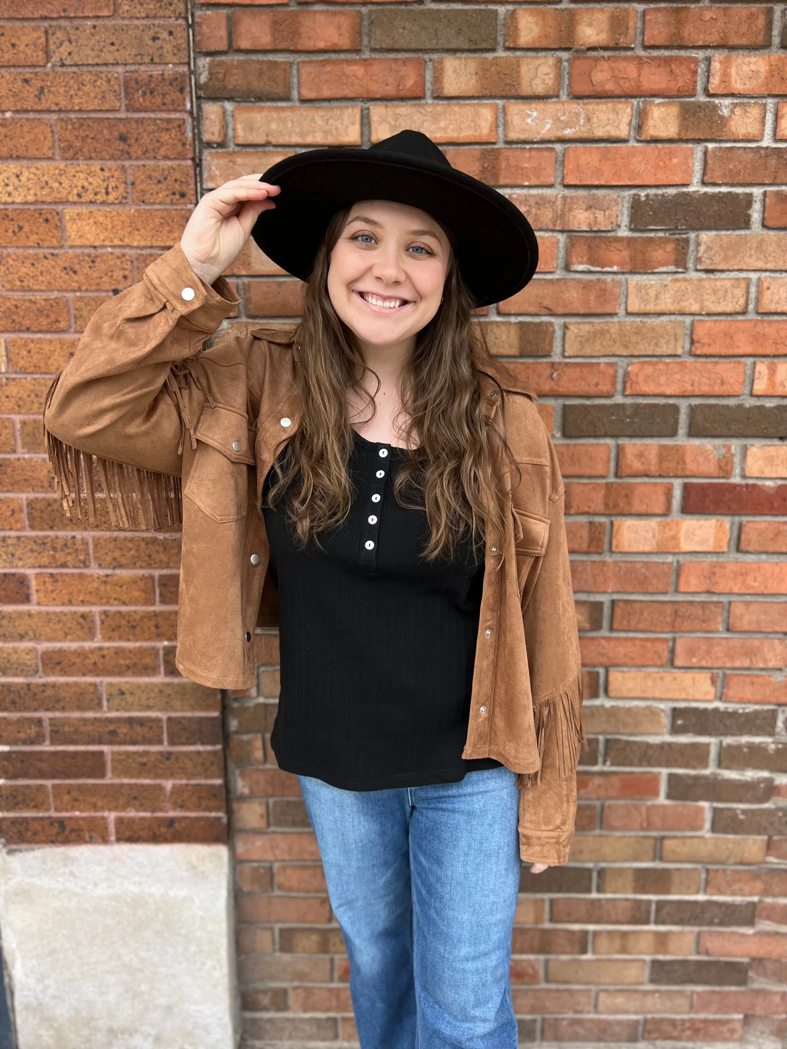 Suede Tassel Detail Jacket