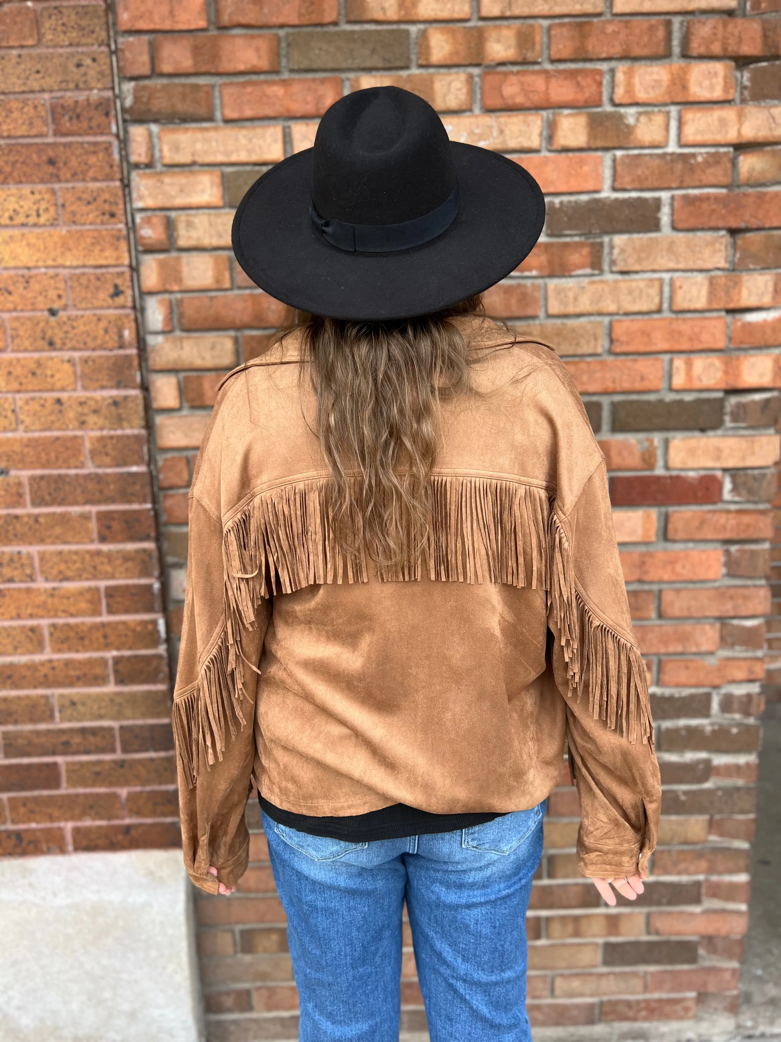 Suede Tassel Detail Jacket