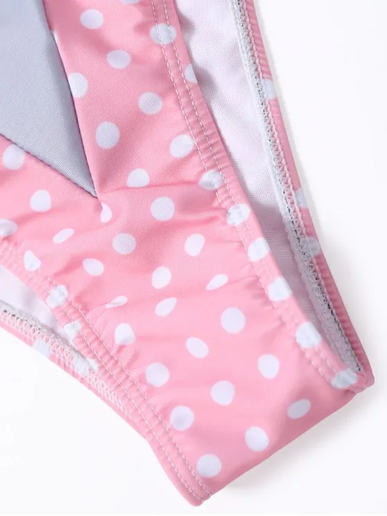 Trendy Polka Dot String Bikini Set