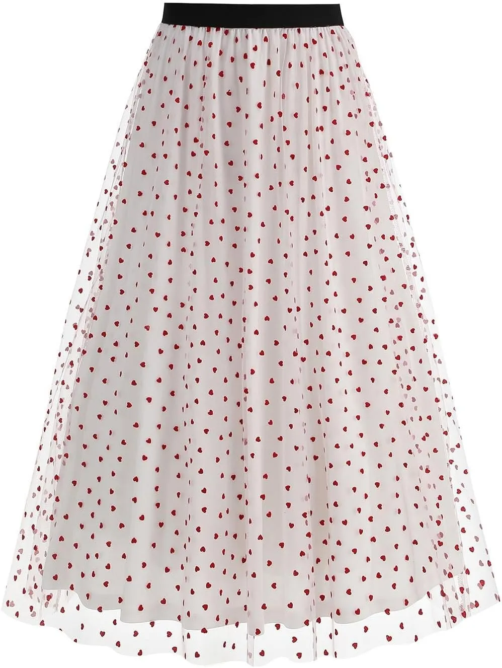 Women Tulle Maxi Skirt High Waist Pleated Ruffle Elastic Waist Midi Skirts Mesh Ballet Prom Party Aline Tutu Skirt
