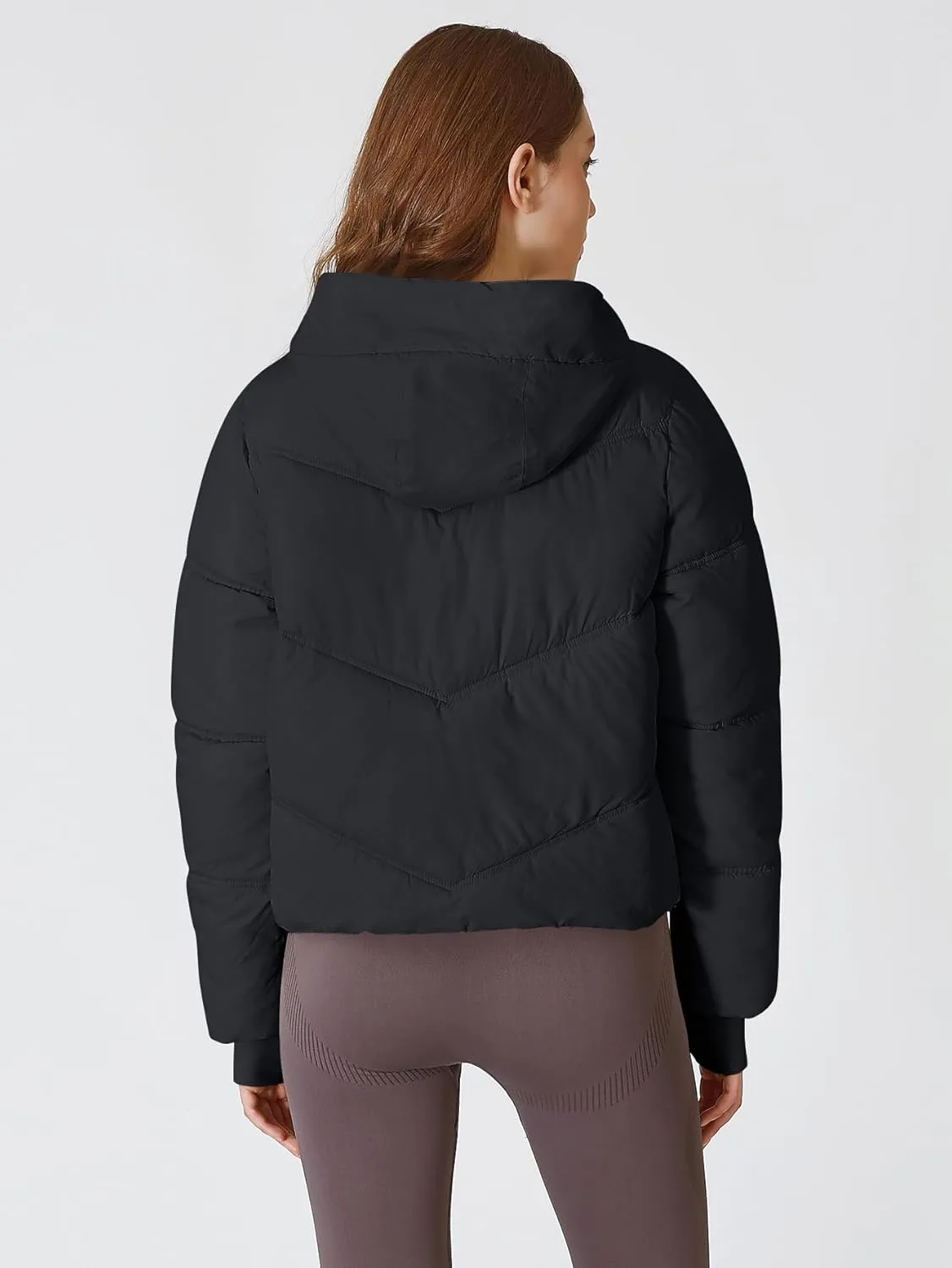 Womens Lightweight Quilted Puffer Jacket with Hood
